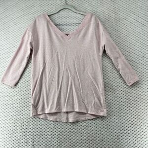 Calia‎ Pullover Top Lightweight 3/4 Sleeve Pink Casual Loungewear Athleisure